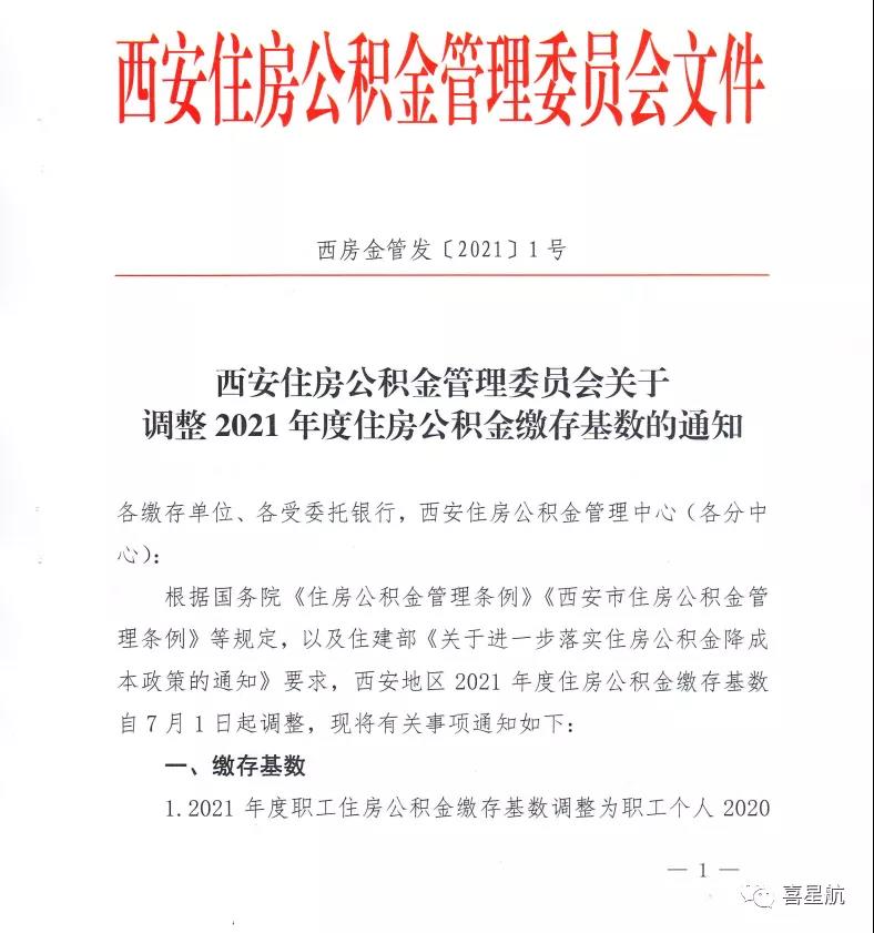 2021年度住房公積金繳存基數(shù)調整通知(圖1)
